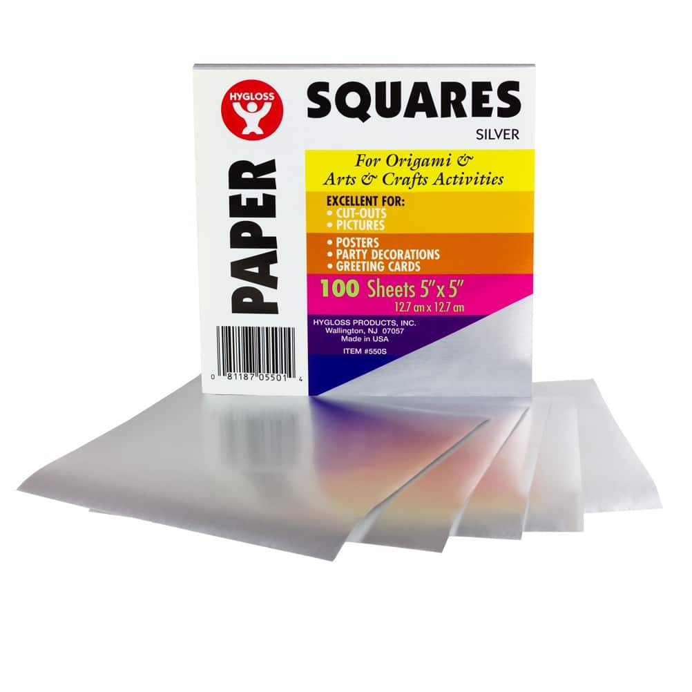 Matte Silver Paper Squares- 5- 100 ct.